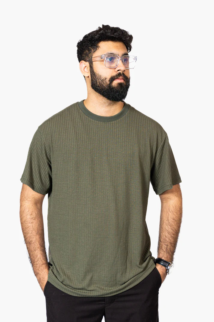 Green Knitted Drop Shoulder